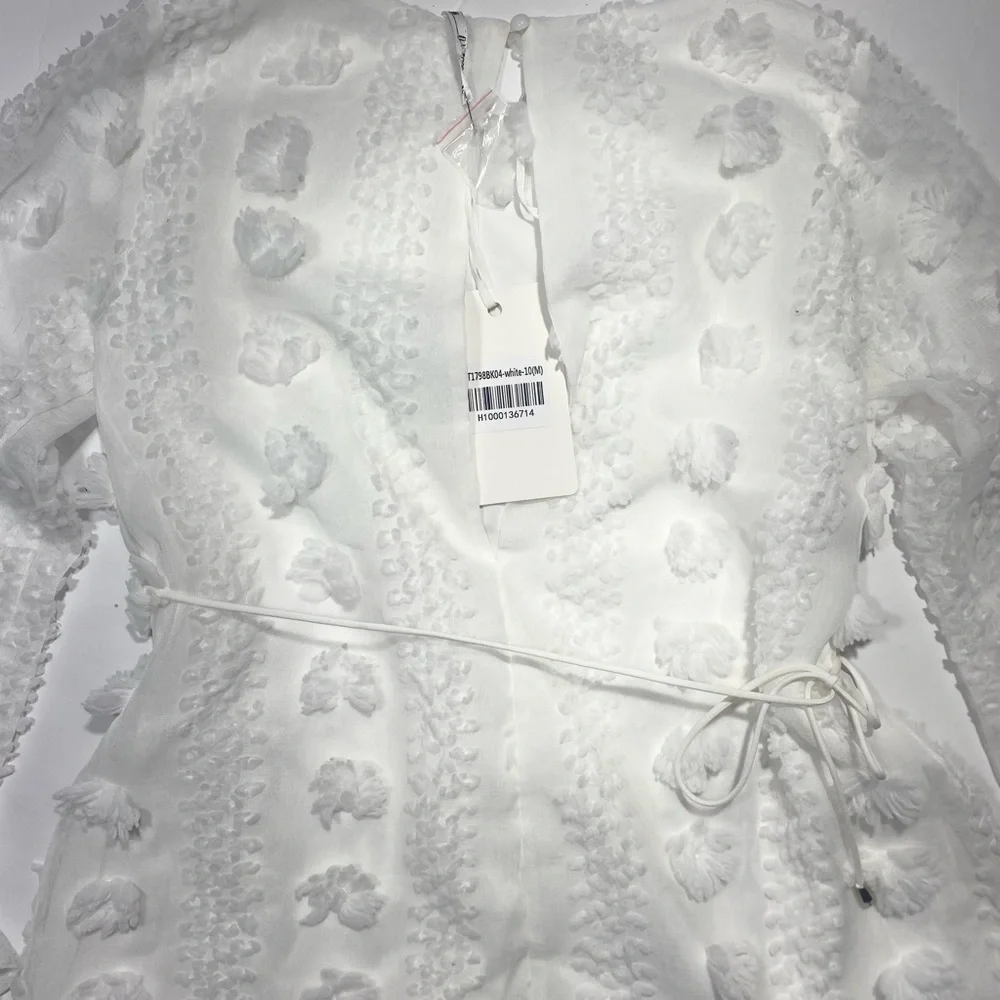 Indikah By Angel Biba‎ White Fairy/Cottage Core Ruffle Chiffon Dress NWT Size M - Picture 8 of 15